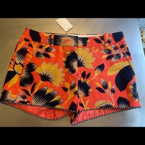 J. Crew Orange Hibiscus Floral Short